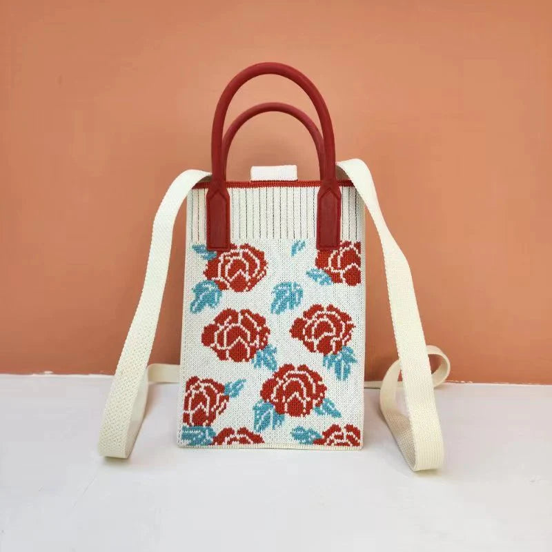 Mini Knitted Crossbody Bag – Cute Phone Sling Bag for Women & Girls