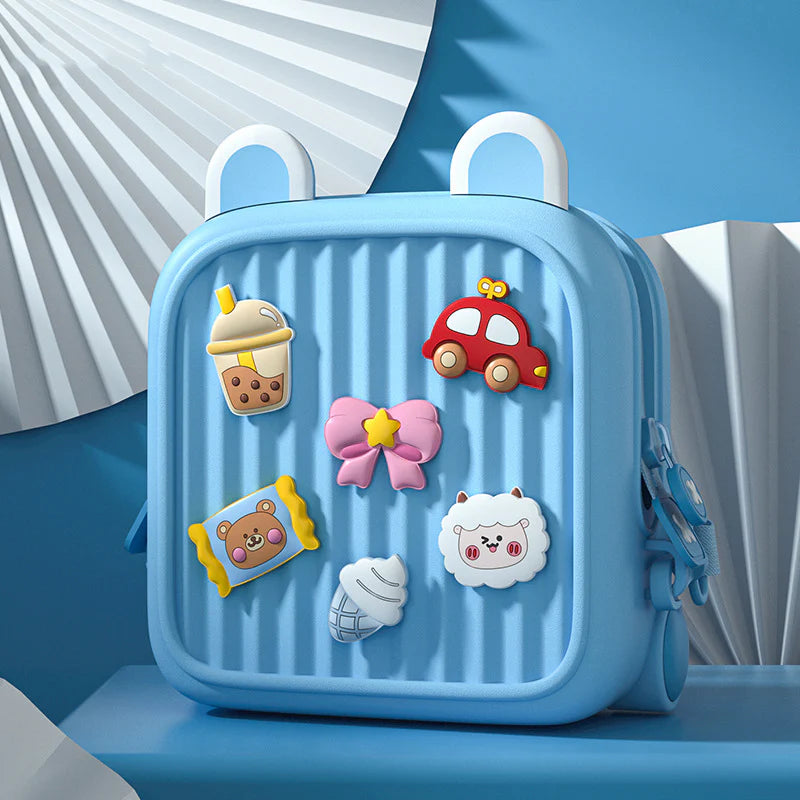 Cute Silicone Kids Mini Backpack – Waterproof Cartoon Travel Bag with Adjustable Straps