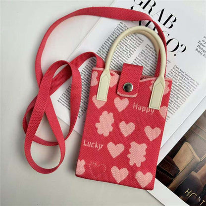 Mini Knitted Crossbody Bag – Cute Phone Sling Bag for Women & Girls