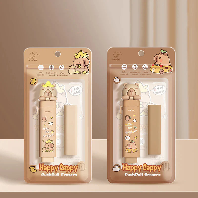 Cute Cartoon Push-Pull Eraser – Retractable Silicone Eraser for Kids