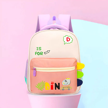 Kids Cute Dino Backpack (3-6 Years) – Lightweight School Bag for Boys & Girls