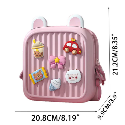 Cute Silicone Kids Mini Backpack – Waterproof Cartoon Travel Bag with Adjustable Straps