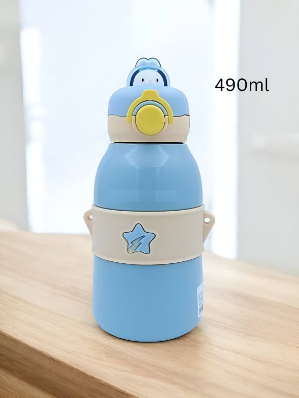 Stainless Steel Premium Kids Water Vaccum Bottle Q Bunny (490ml)