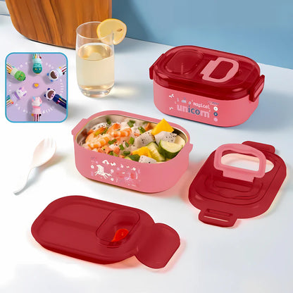 Leakproof Kids Lunch Box – Stainless Steel Bento Lunch Box with Compartments (6+ Years)