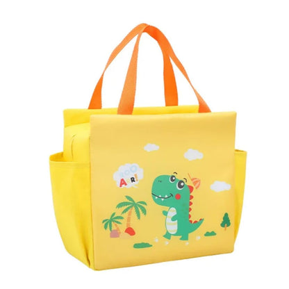 Insulated Lunch Bag for Kids (Big)| Dino Yellow - Kids Aged 3–10 years