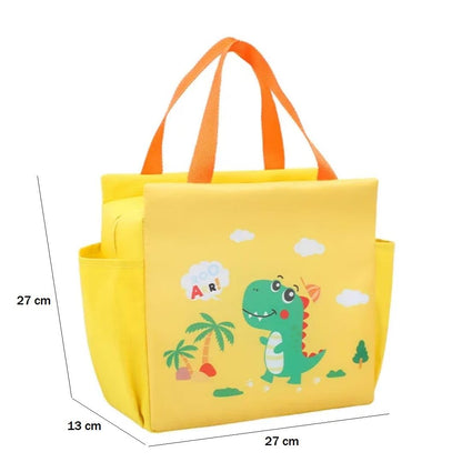 Insulated Lunch Bag for Kids (Big)| Dino Yellow - Kids Aged 3–10 years