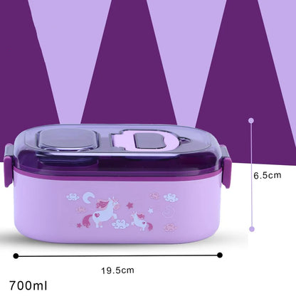 Leakproof Kids Lunch Box – Stainless Steel Bento Lunch Box with Compartments (6+ Years)
