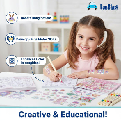 ColorPop StickerBlast Fashion Girl Coloring Kit – Markers + Sticker Activity Set