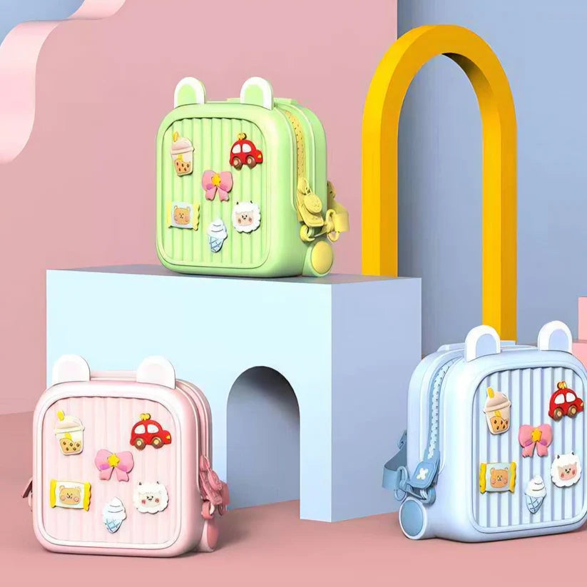 Cute Silicone Kids Mini Backpack – Waterproof Cartoon Travel Bag with Adjustable Straps