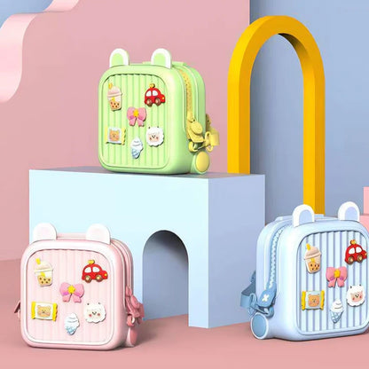 Cute Silicone Kids Mini Backpack – Waterproof Cartoon Travel Bag with Adjustable Straps