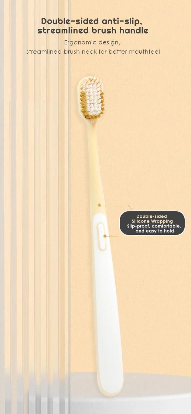Ultra Soft Premium Toothbrush Set (Pack of 5) – Double Clean Bristles for Gentle & Deep Cleaning for Adults