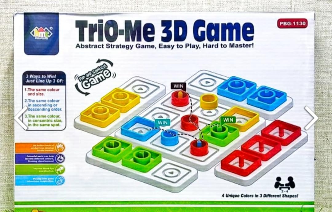 Trio-Me 3D is A New Strategy Board Game That Challenges to Strategically Pace Big Plastic Rings