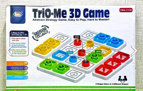 Trio-Me 3D is A New Strategy Board Game That Challenges to Strategically Pace Big Plastic Rings